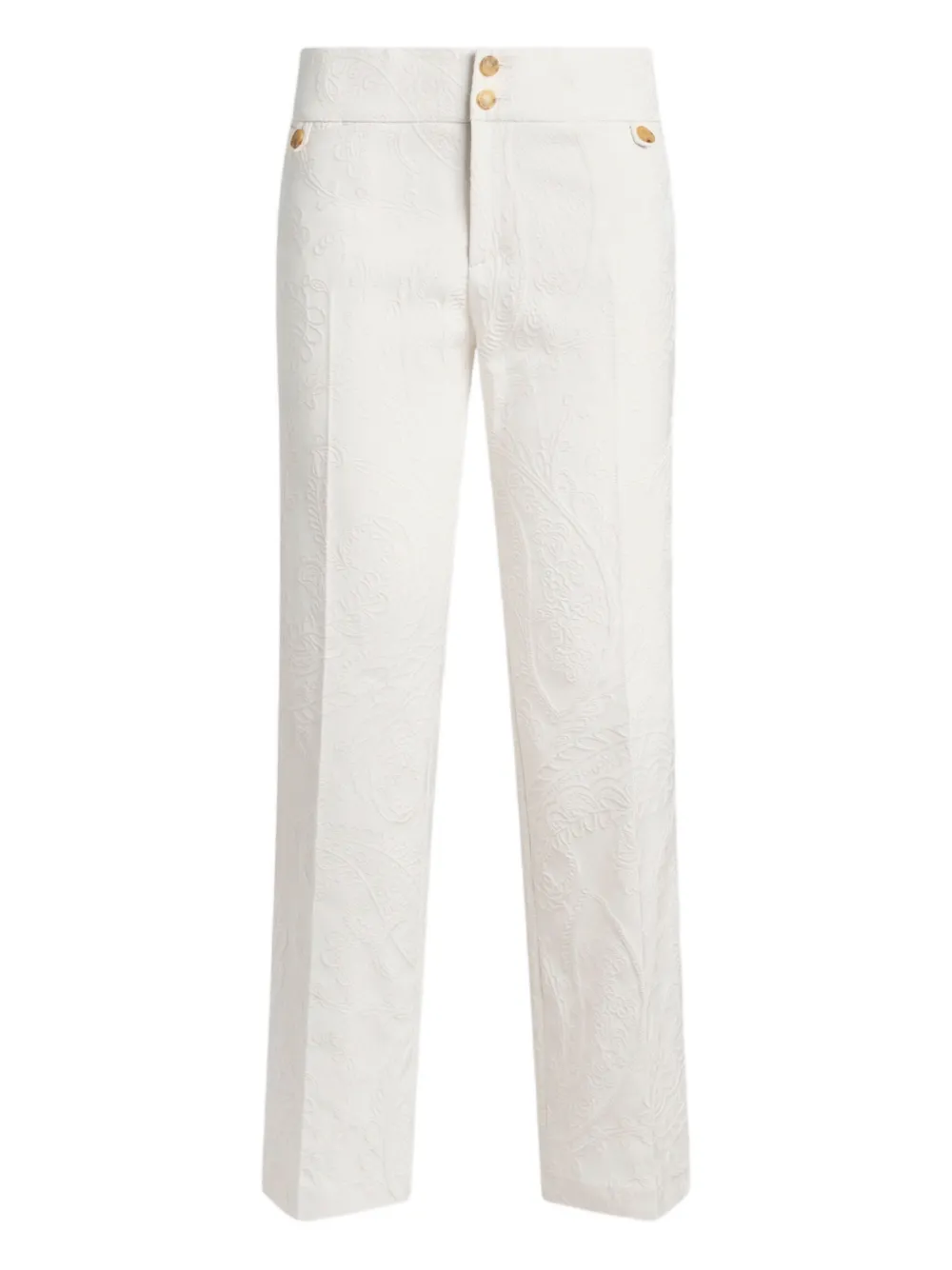 ETRO jacquard flared trousers - Bianco