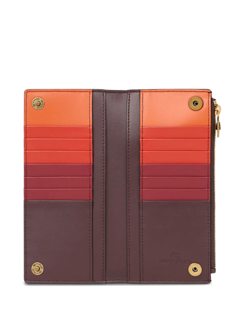 ETRO Portemonnee met print Bruin