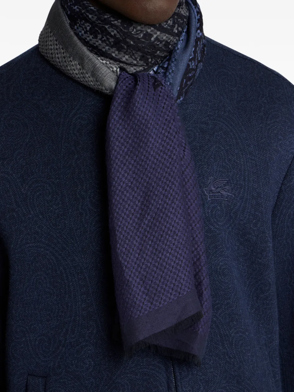  Etro Paisley-pattern Scarf - Blue 