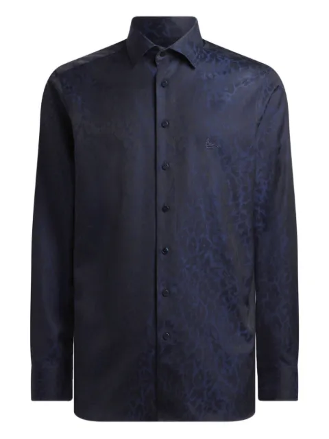 ETRO jacquard animal motif cotton shirt