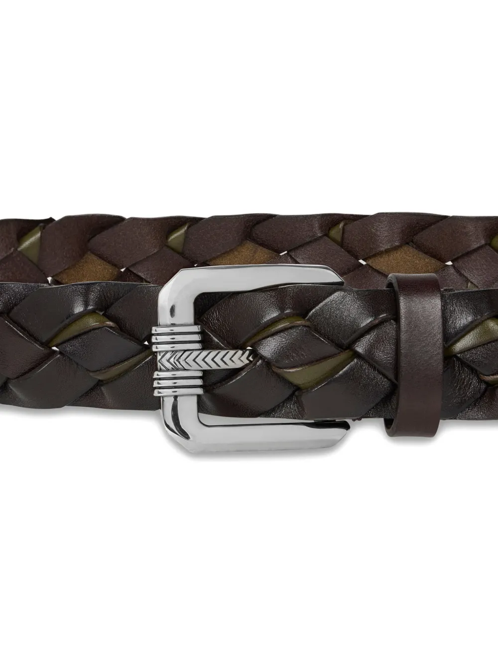 ETRO woven leather belt - Bruin
