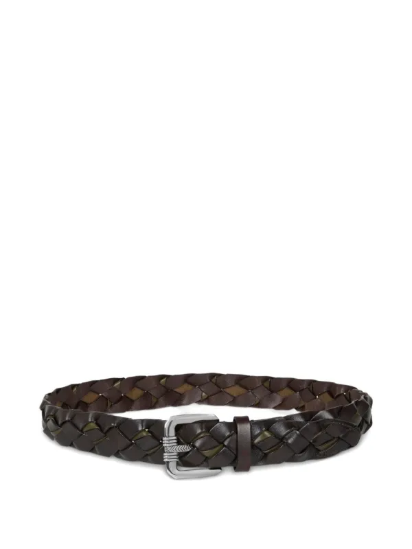ETRO レザーメッシュベルト | ブラウン | FARFETCH JP