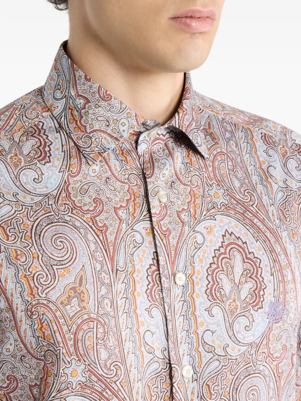 ETRO floral paisley shirt Beige