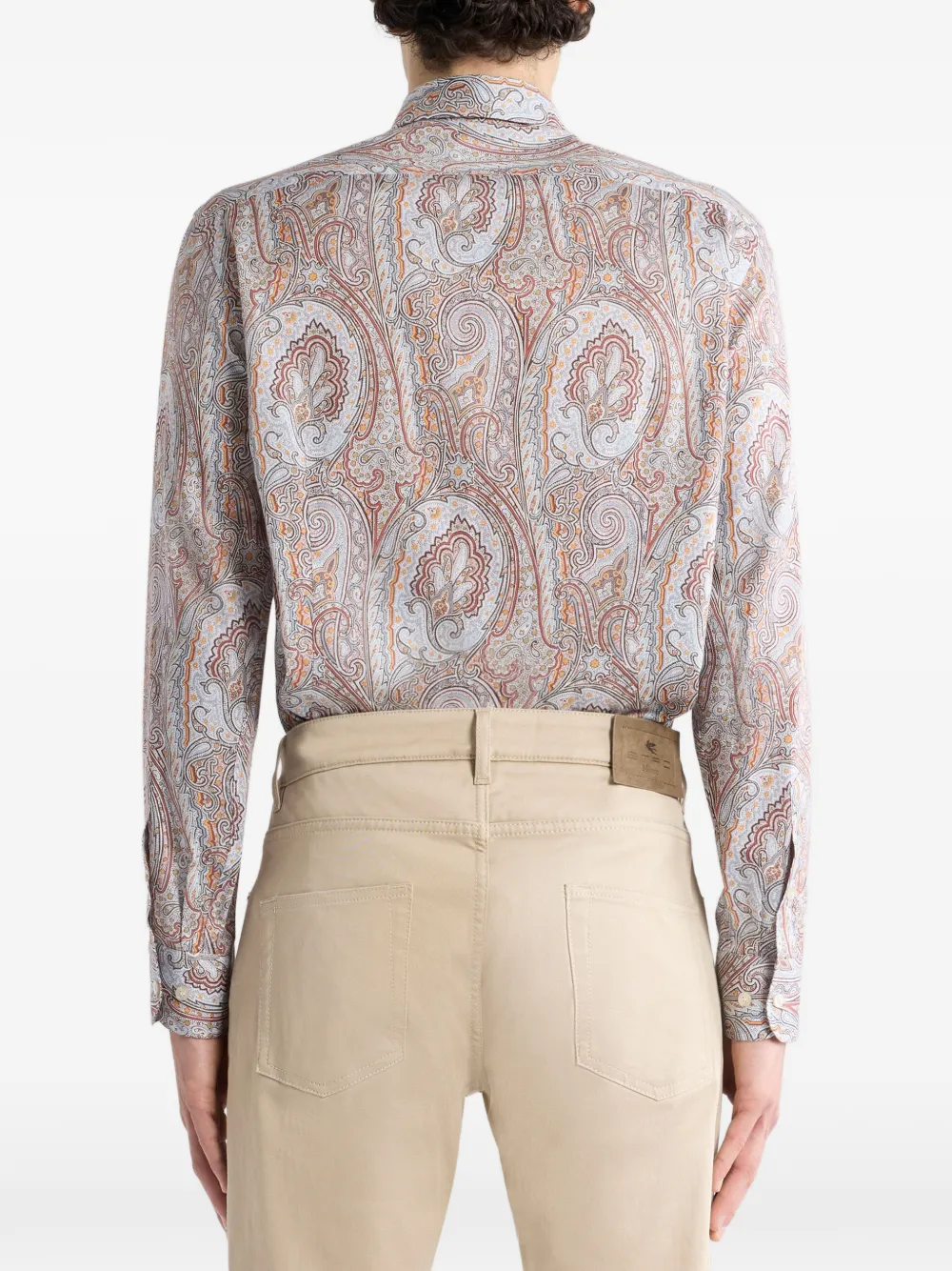ETRO floral paisley shirt Beige