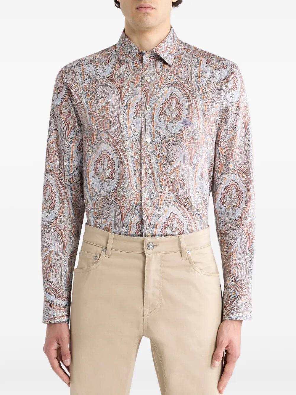 ETRO floral paisley shirt - Beige