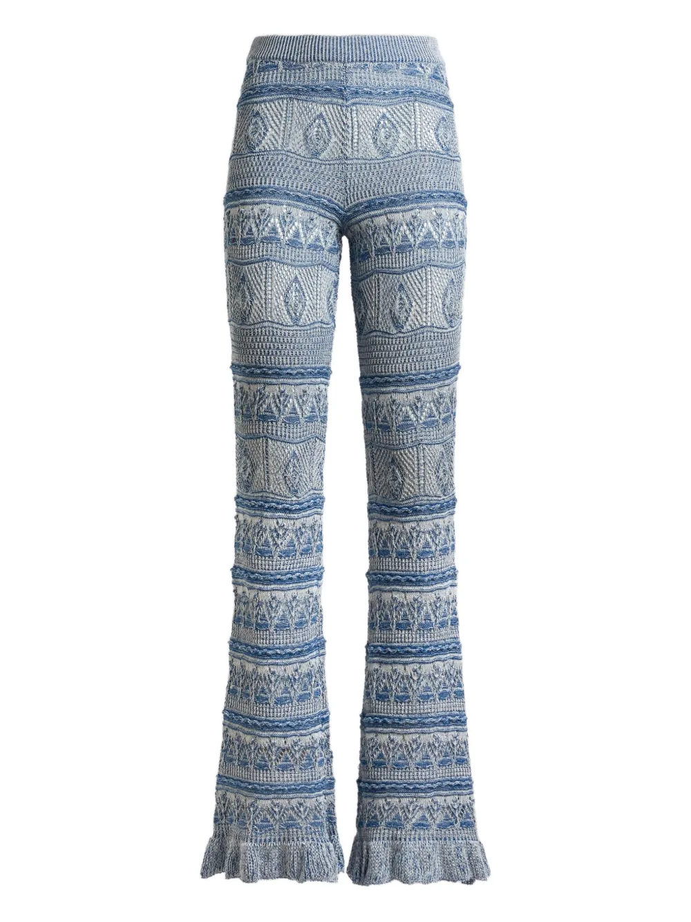 ETRO crocheted flared trousers - Blu