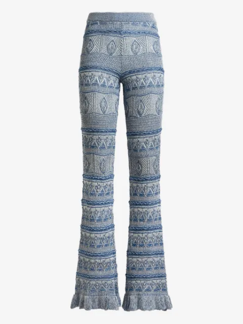 ETRO crocheted flared trousers