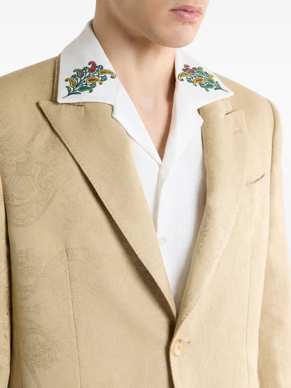 ETRO Blazer met paisley-print Beige