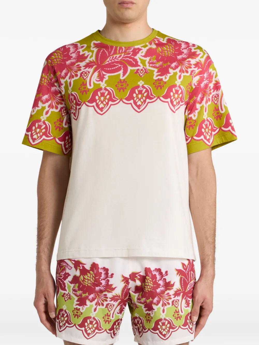ETRO floral-print T-shirt - Beige