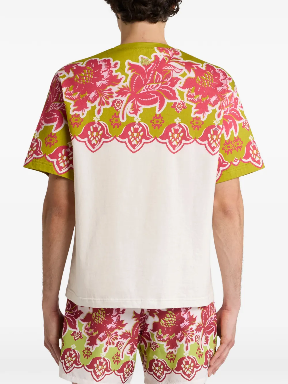 ETRO T-shirt met bloemenprint Beige