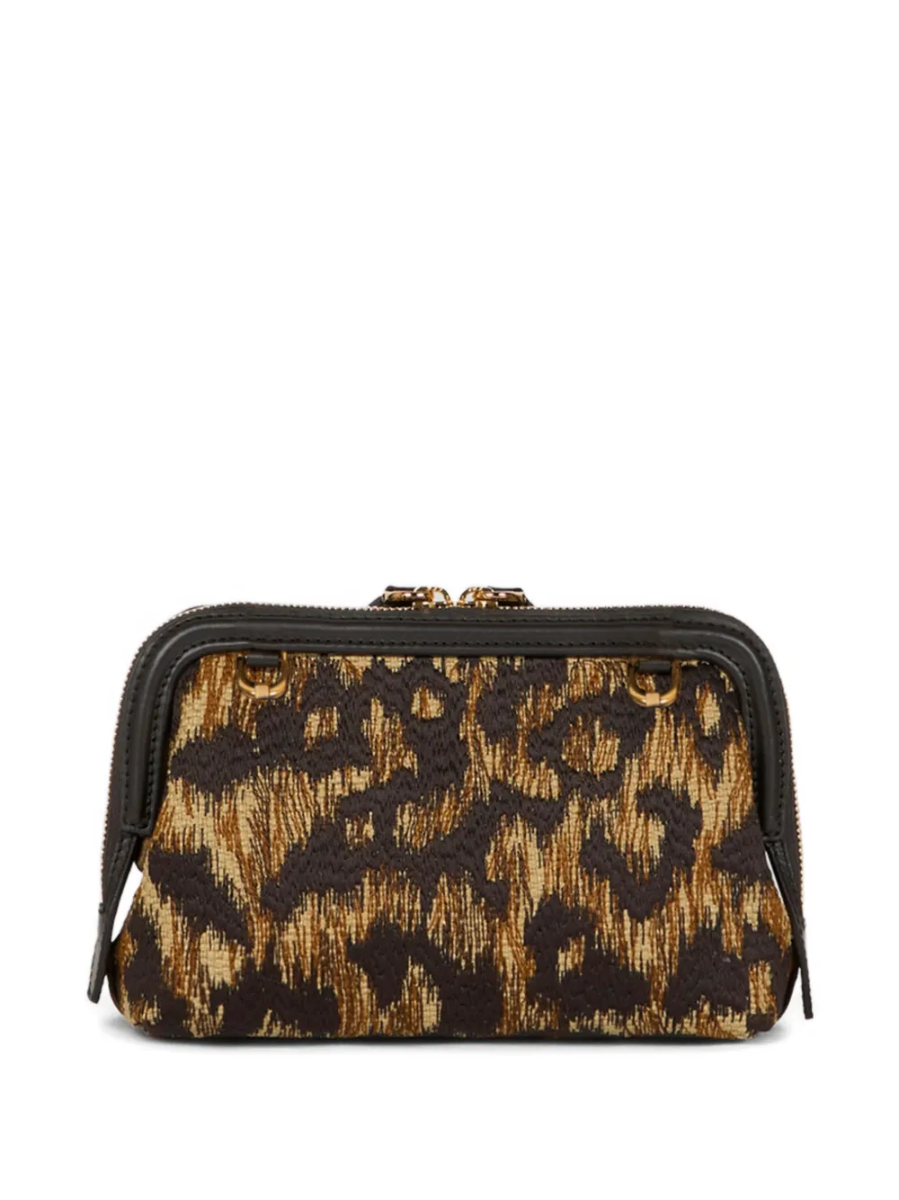 ETRO Doc clutch met diereneffect Bruin