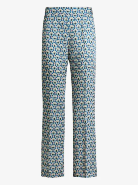 ETRO Bootcut broek met palmprint