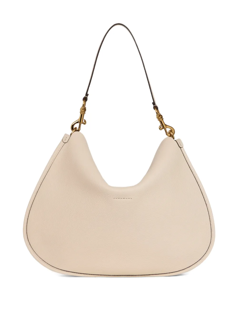 Etro Maxi Pony Leather Shoulder Bag In Neutral