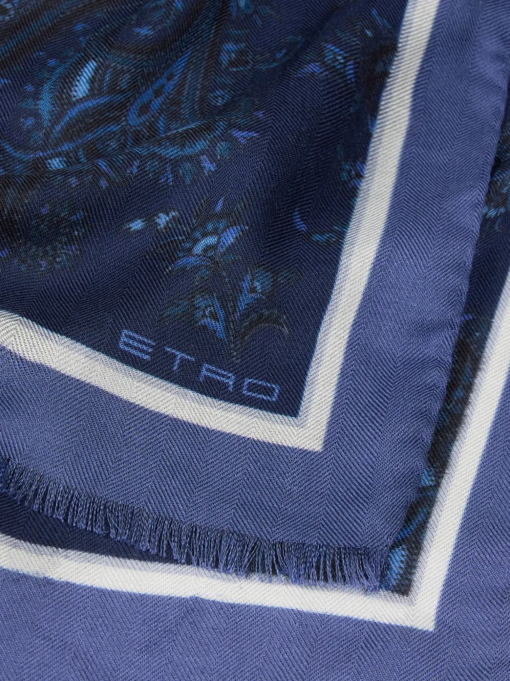 ETRO paisley-pattern scarf - Blauw