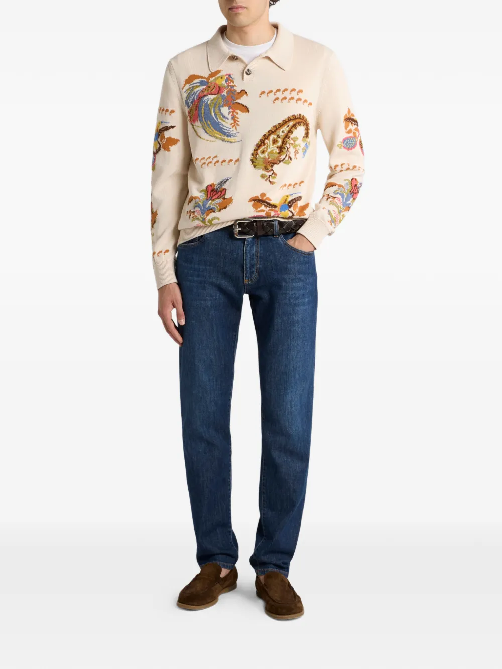 ETRO Polotrui met jacquard - Beige