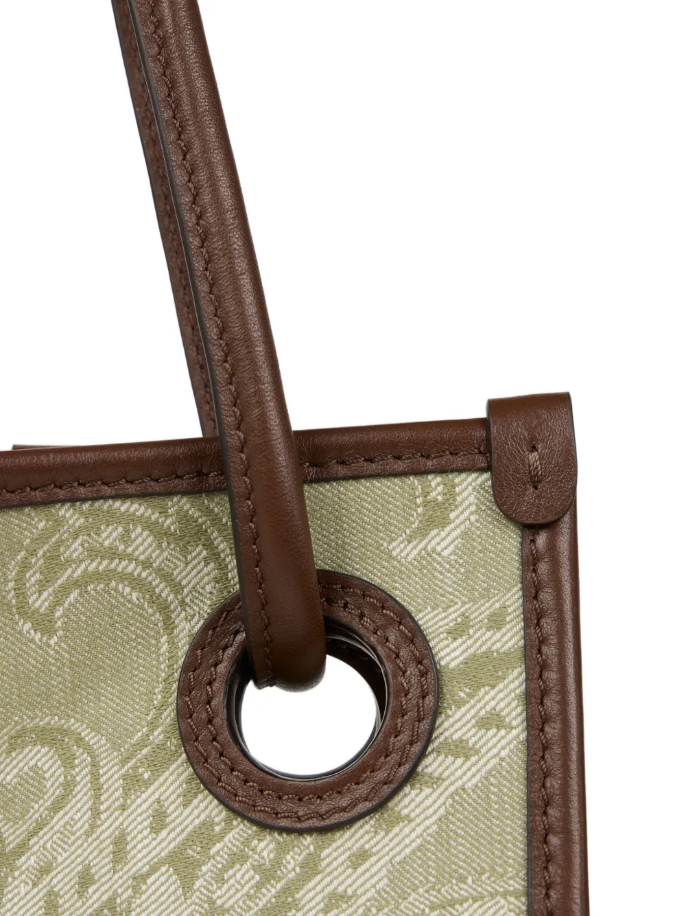 ETRO Medium denim shopper met jacquard Groen