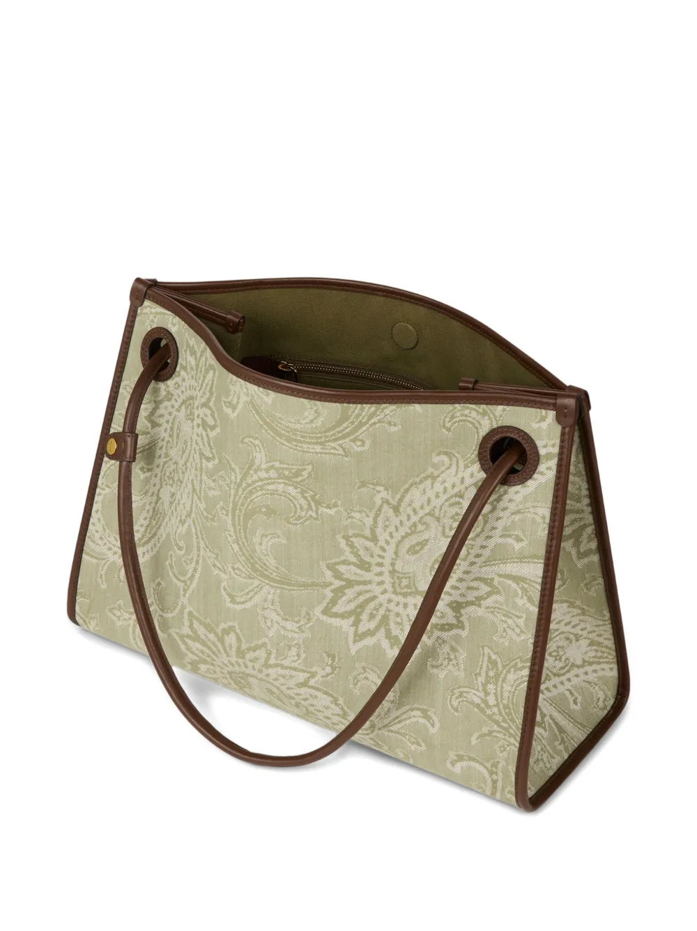 ETRO Medium denim shopper met jacquard Groen