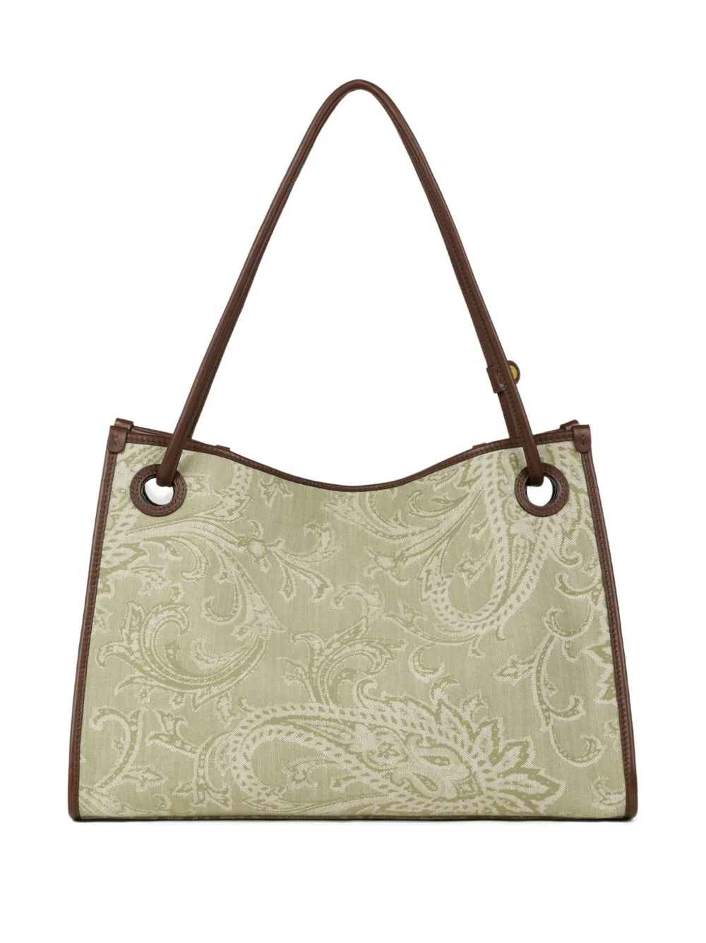 ETRO Medium denim shopper met jacquard Groen