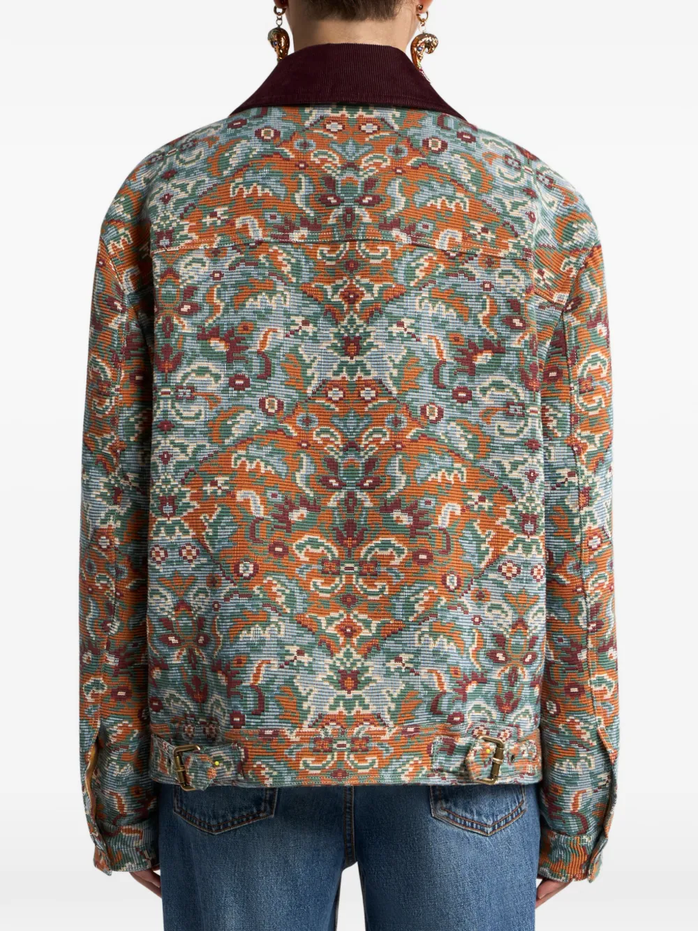 ETRO Jack met bloemenprint en rits Blauw