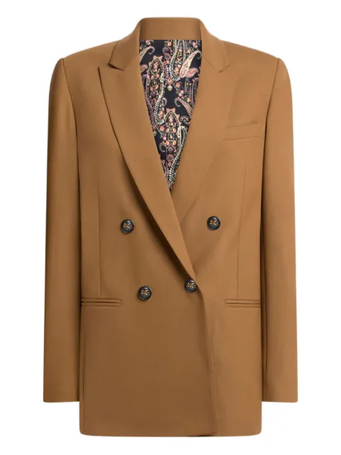 ETRO blazer con doble botonadura Pegaso