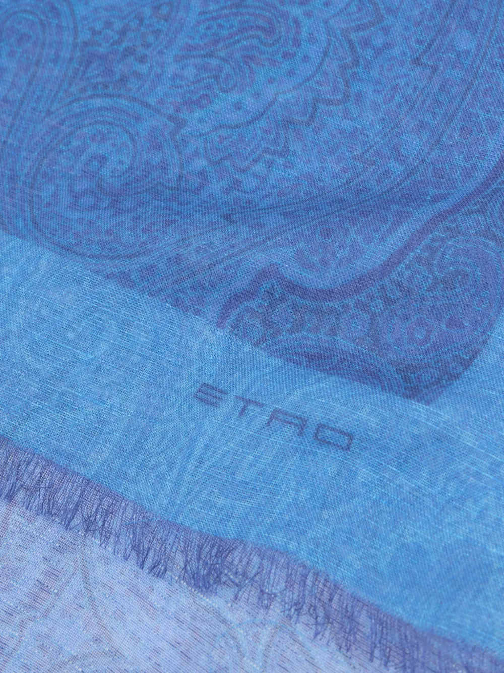 ETRO paisley-pattern scarf - Blauw