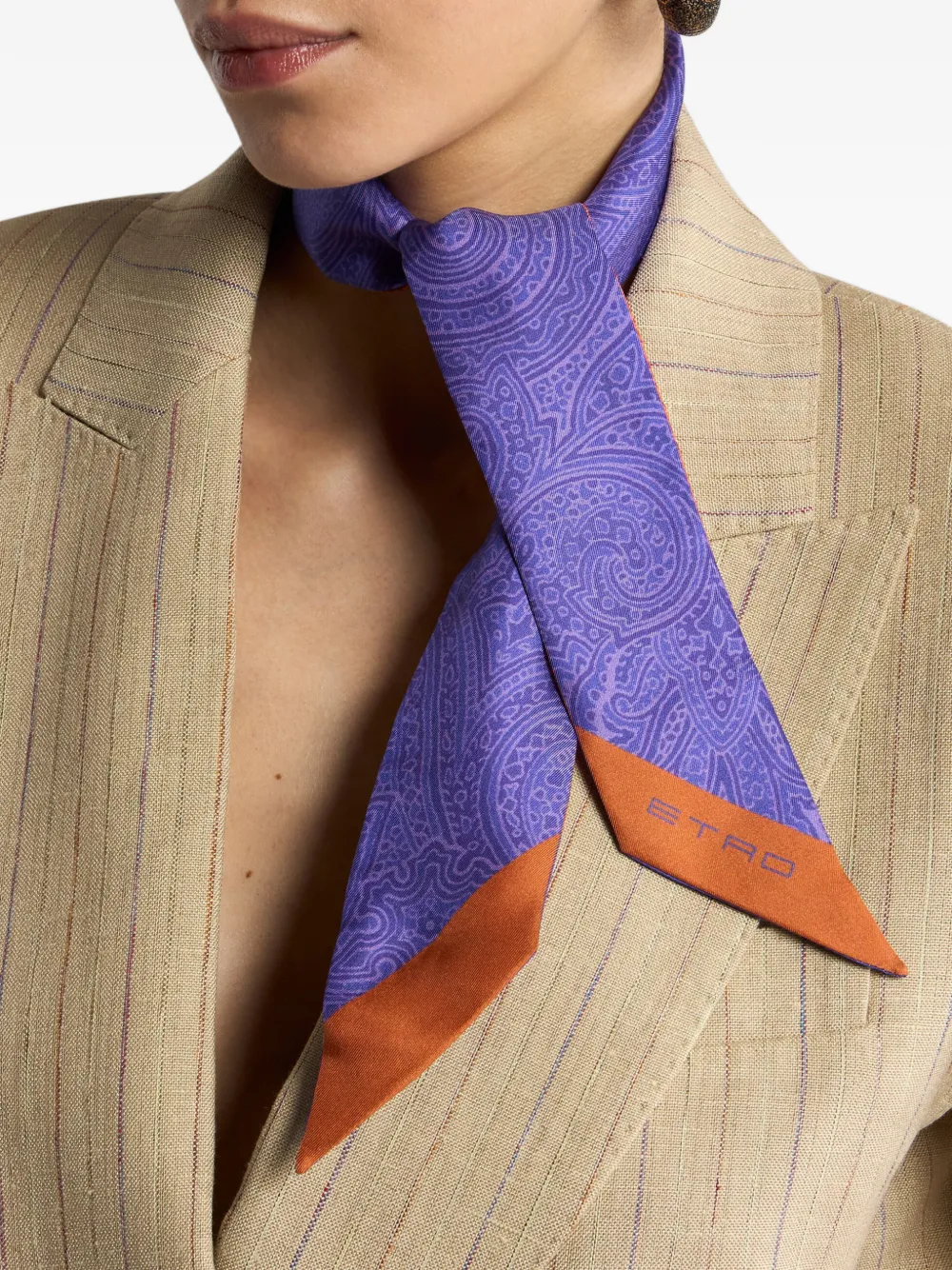 ETRO Sjaal met paisley-print Paars