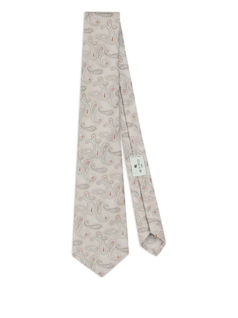 ETRO corbata con motivo de cachemira en jacquard