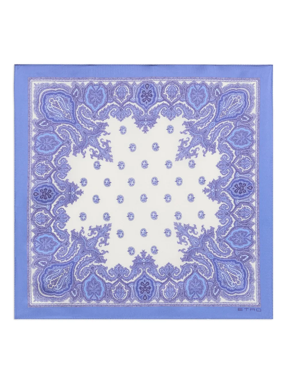ETRO paisley silk pocket square - Blu
