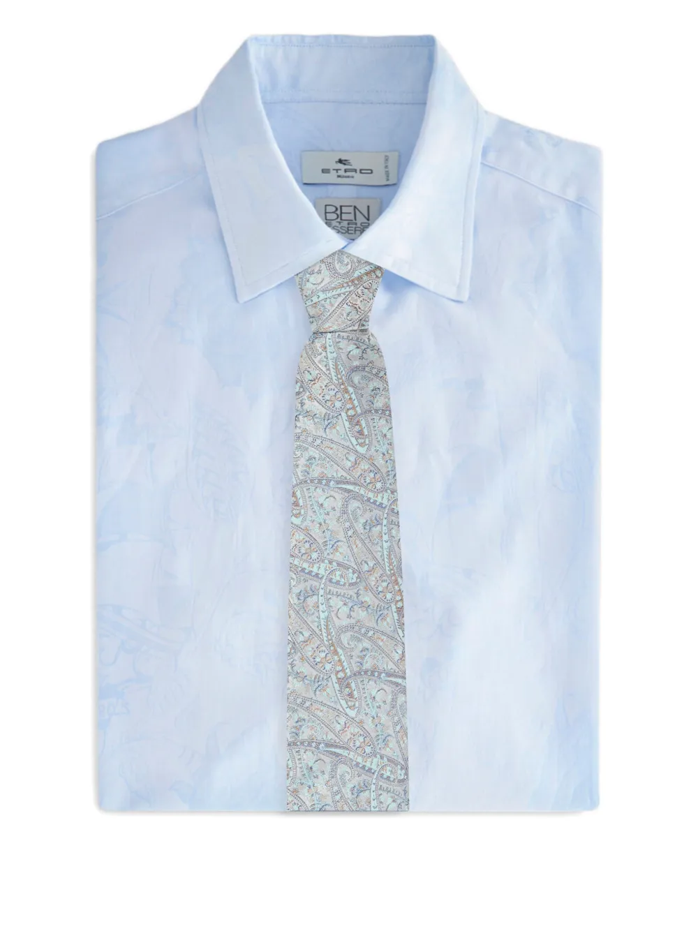 ETRO jacquard floral paisley tie Beige