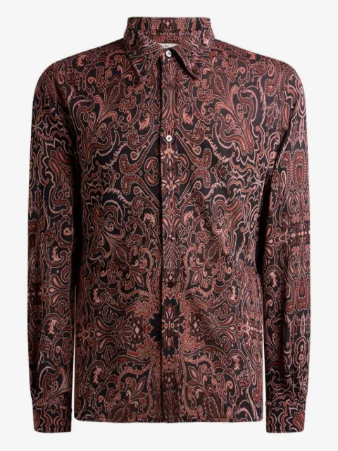ETRO camisa con motivo de cachemira en jacquard