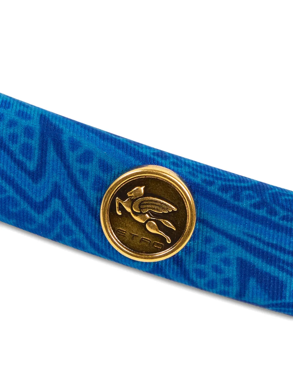 ETRO Arnica metallic haarclip met print Blauw