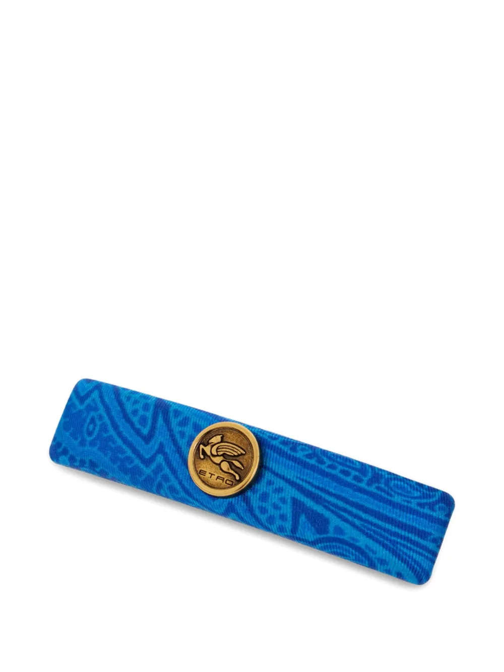 ETRO Arnica printed metallic hair clip - Blu