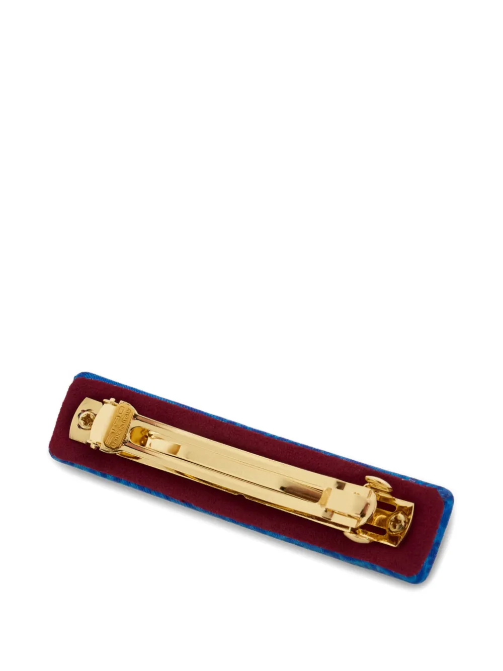 ETRO Arnica metallic haarclip met print Blauw