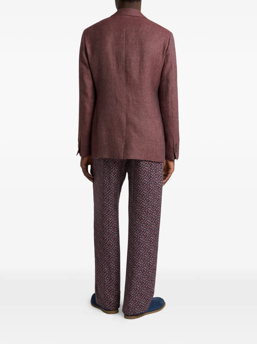 ETRO Mouliné blazer met enkele rij knopen Rood