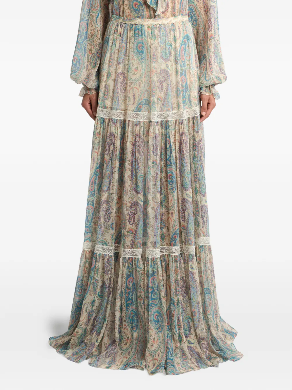  Etro Paisley-print Maxi Skirt - Neutrals 