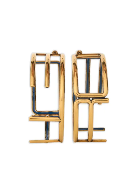 ETRO logo-plaque hoop earrings