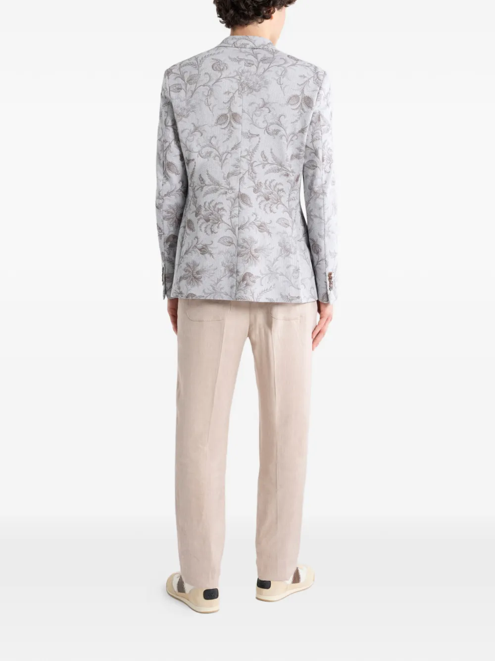  Etro Floral Single-breasted Jacket - Grey 