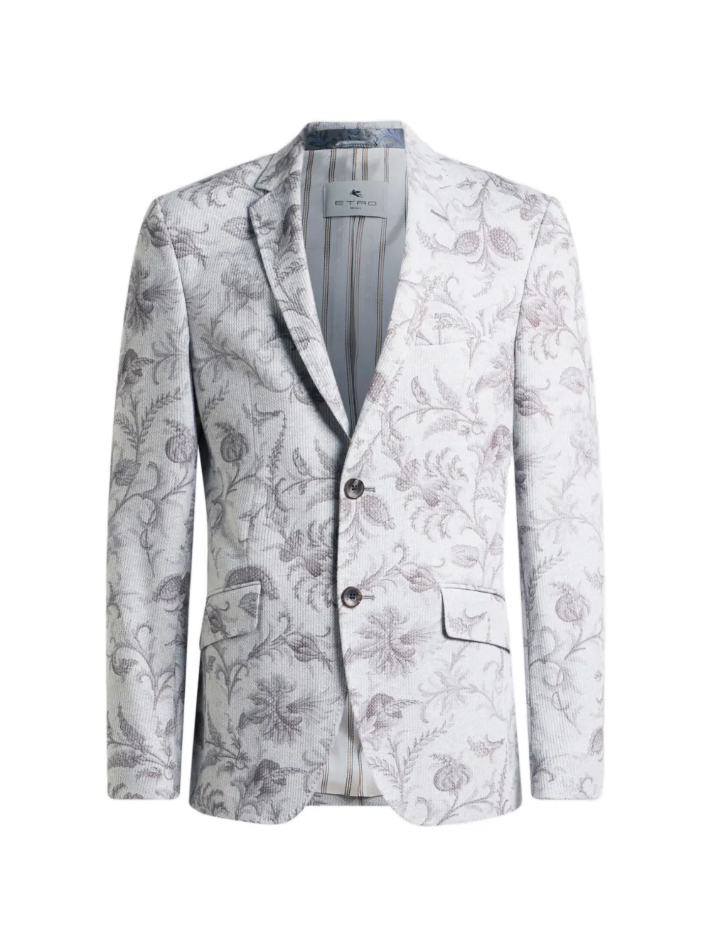 ETRO floral single-breasted jacket - Grigio