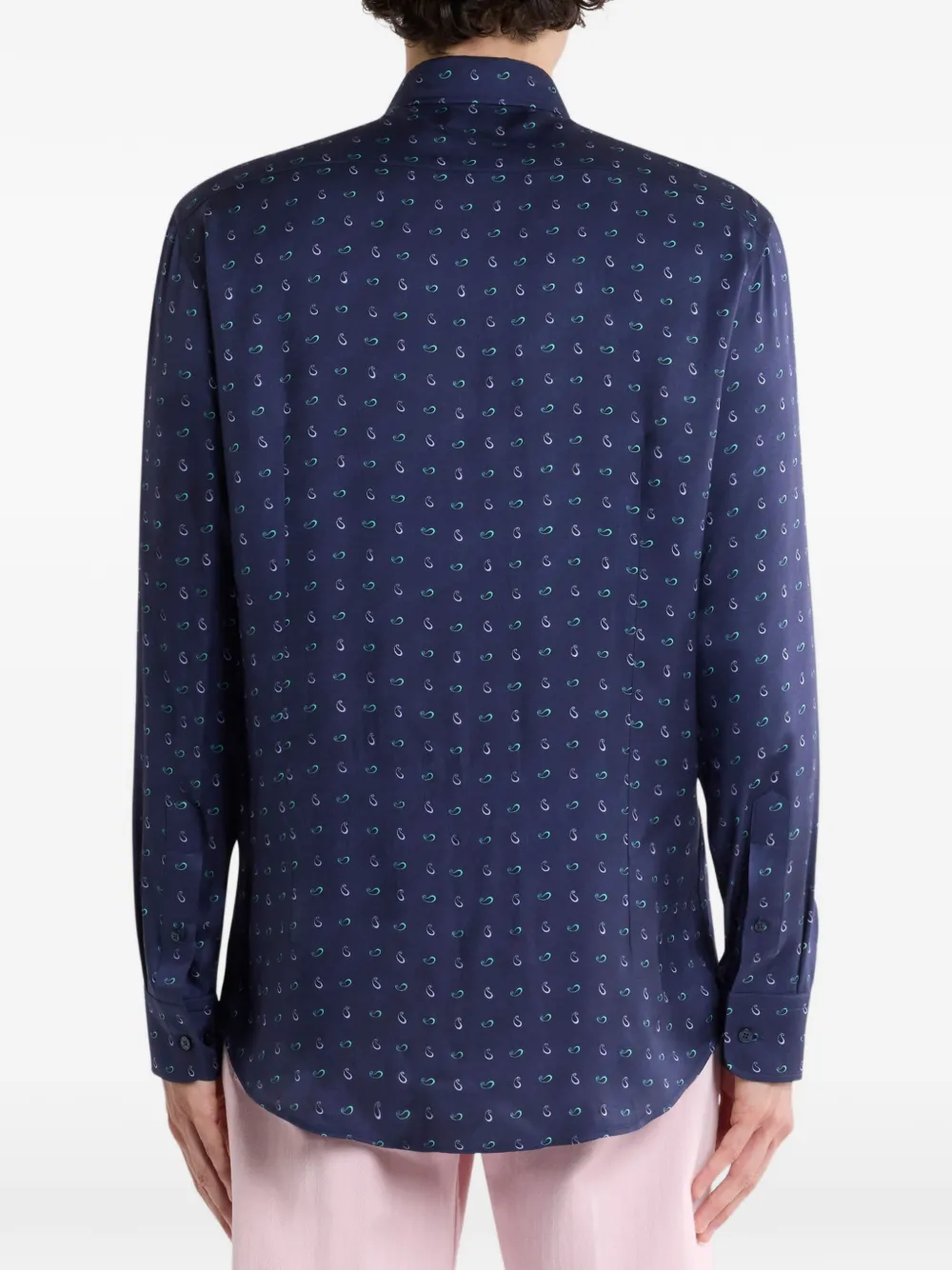 ETRO Overhemd met paisley-print Blauw