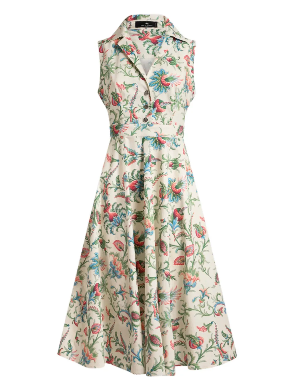 ETRO floral-print midi dress - Toni neutri
