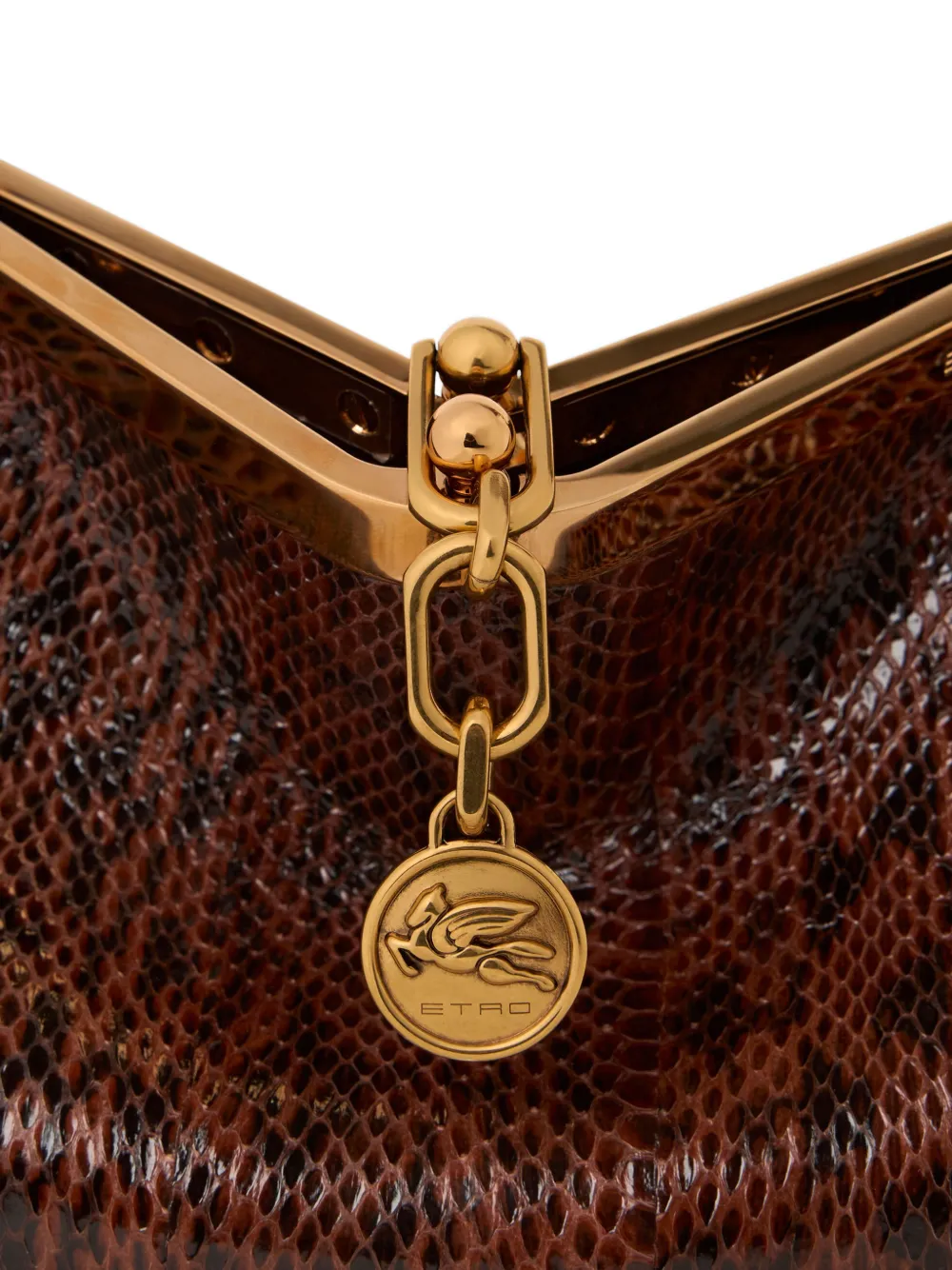 ETRO Vela leren kleine schoudertas Bruin