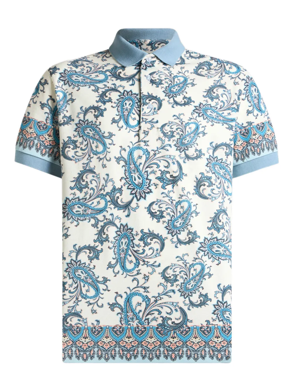 ETRO placed-print cotton polo shirt - Beige