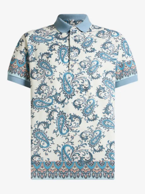 ETRO placed-print cotton polo shirt
