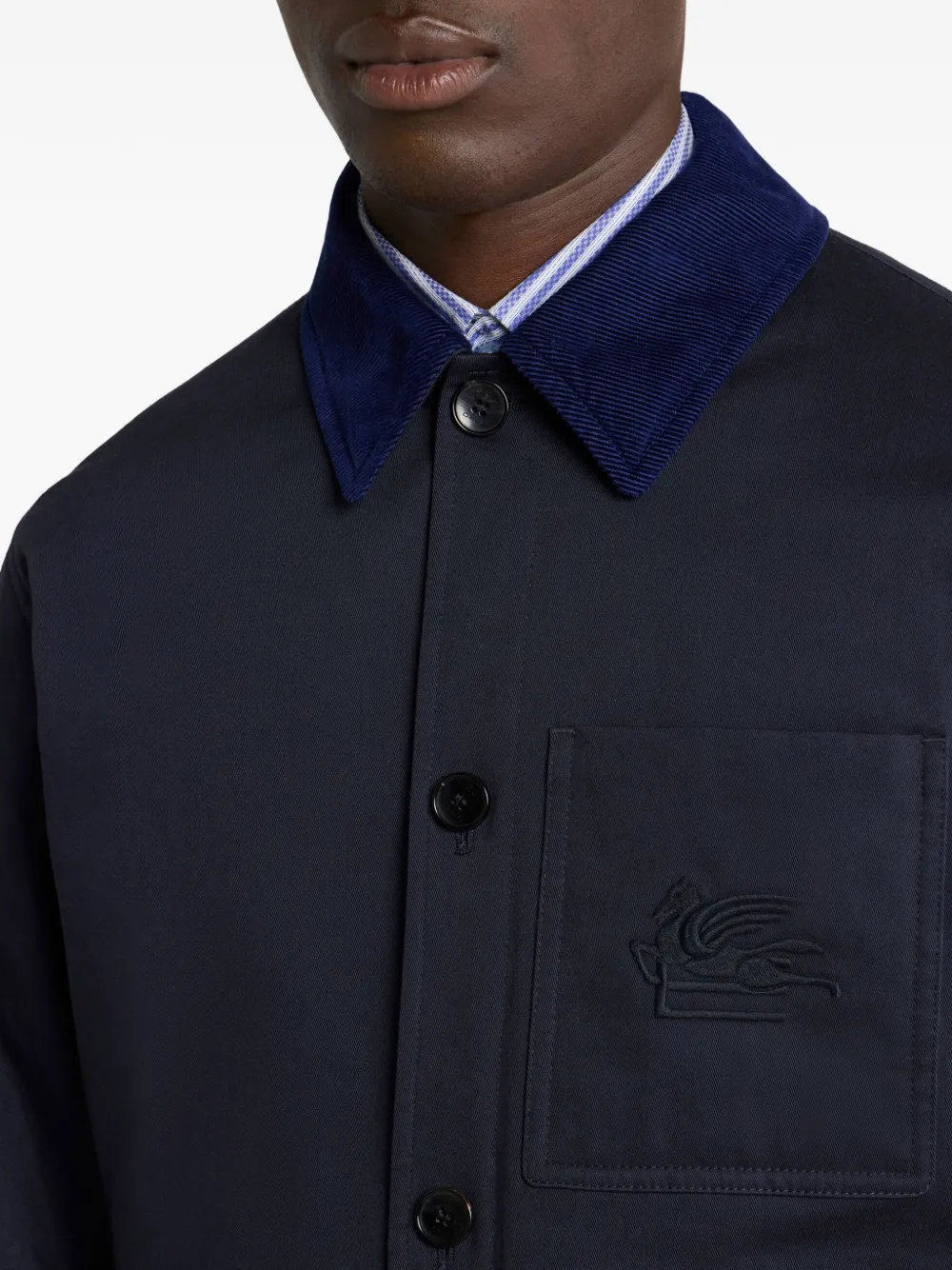 ETRO Jack met geborduurd logo Blauw