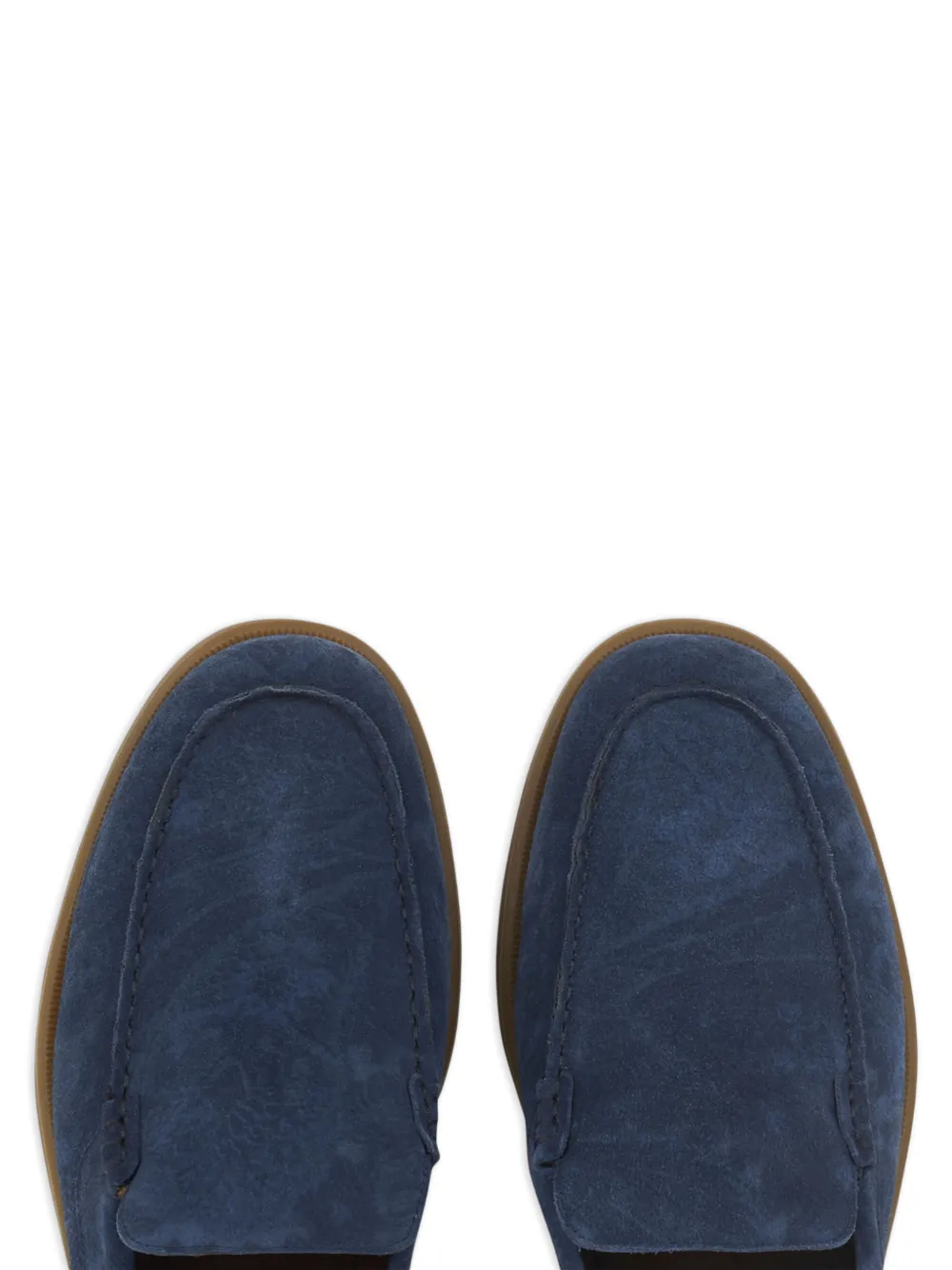 ETRO printed suede slip-on loafers Blauw