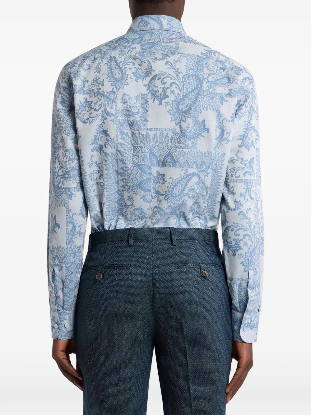 ETRO Overhemd met paisley-jacquard Blauw