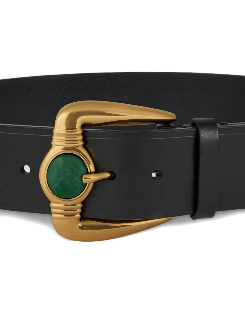 ETRO stone-buckle leather belt - Zwart