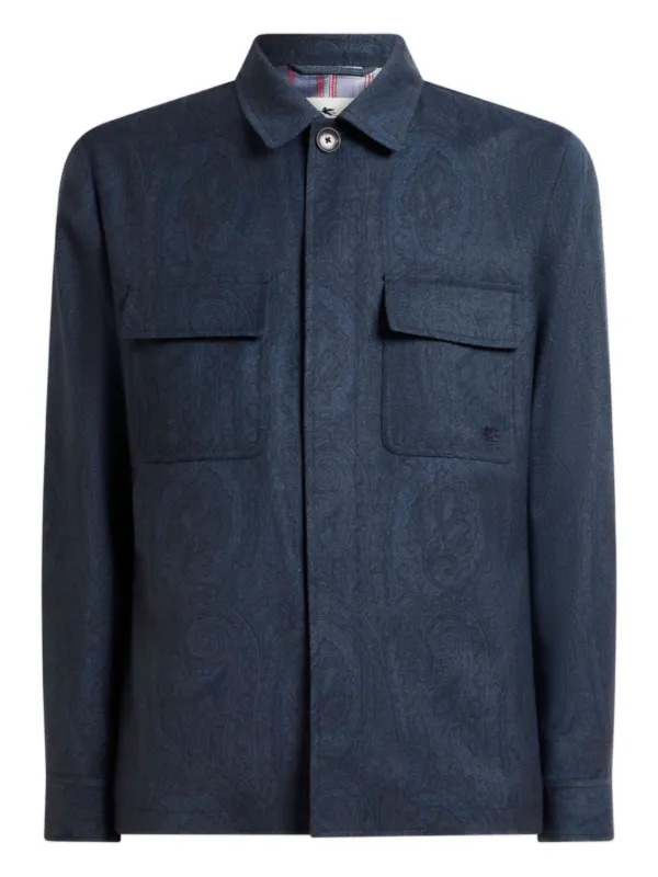 ETRO flap-pocket Jacket | Blue | FARFETCH