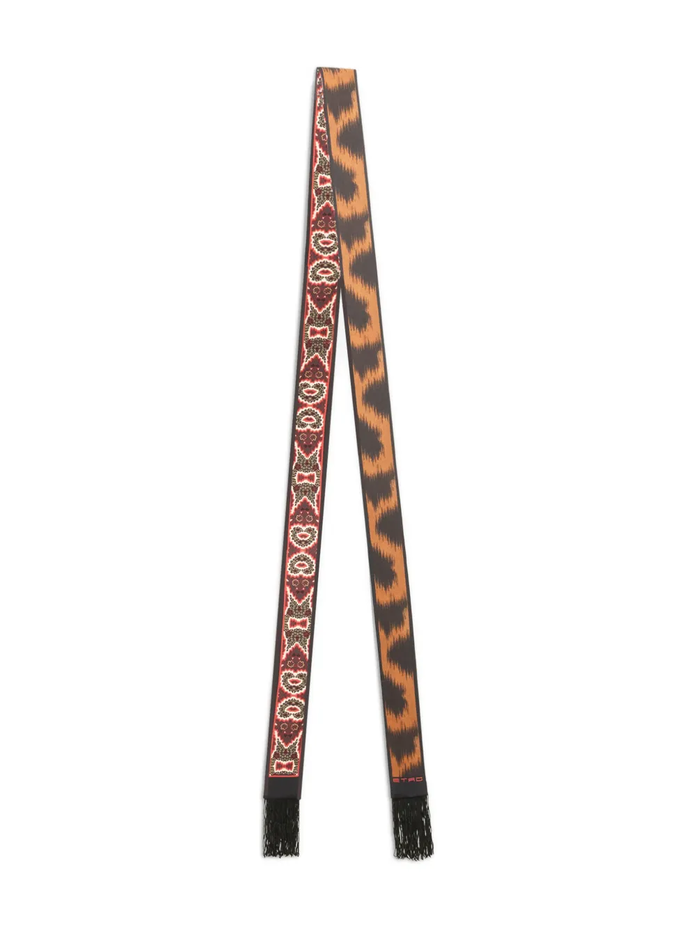 ETRO Sciarpa con stampa animalier - Nero