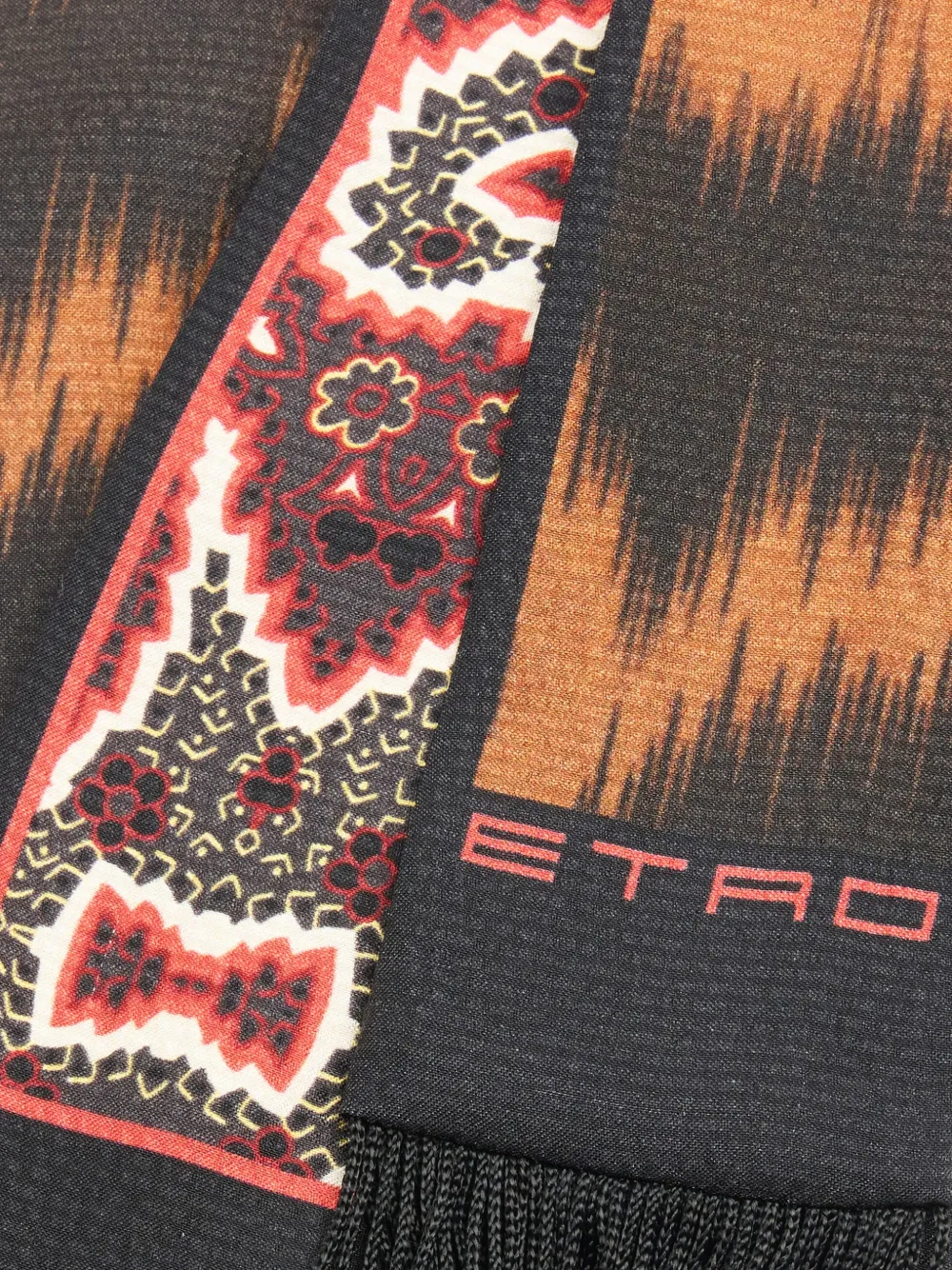 ETRO Sjaal met dierenprint Zwart